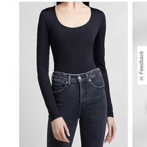 *5 for $50* NWT Express Body Contour Long Sleeve Bodysuit - Black Size Large